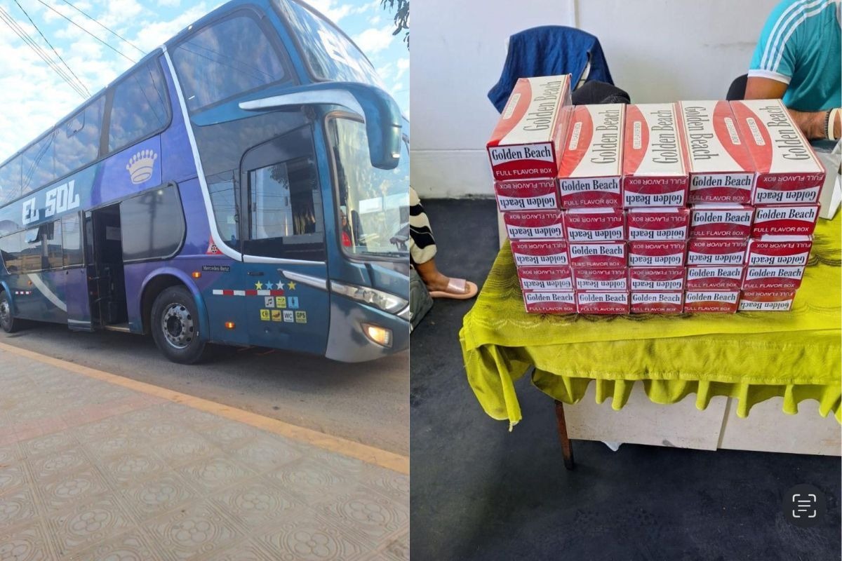 Al igual que el bus, donde los trasladaban, los cigarrillos ilegales fueron llevados a la comisaría que se encargará de las pesquisas, en Tumbes.