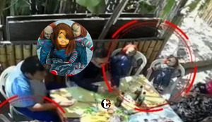 ¡Cayeron con sus Chuckys! Extorsionadores almorzaban con sus muñecos en cebichería a la que exigían 30 mil soles