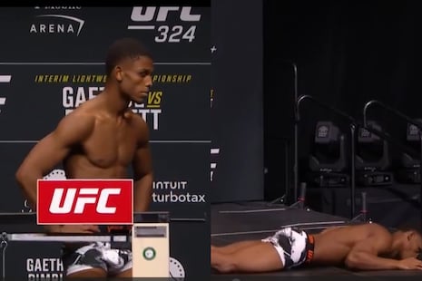 Peleador se desploma tras cumplir con el peso en la previa del UFC 324 | VIDEO