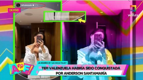 Tefi Valenzuela compartió una fotografía desde un hotel de Guadalajara. (Foto: Willax TV).