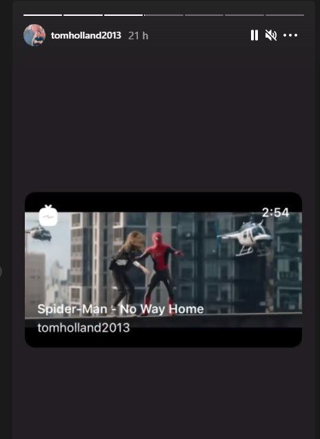 Actor usó su Instagram para publicar en sus historias algunos videos sobre la nueva película.