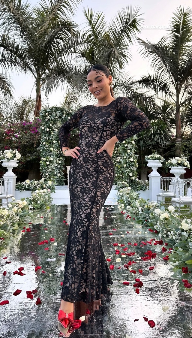 Cielo Torres en la boda de Melissa Paredes y Anthony Aranda.