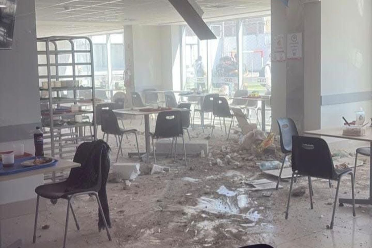 Sismo sacude Ica: parte del techo de la UTP colapsó tras movimiento telúrico. Foto: X