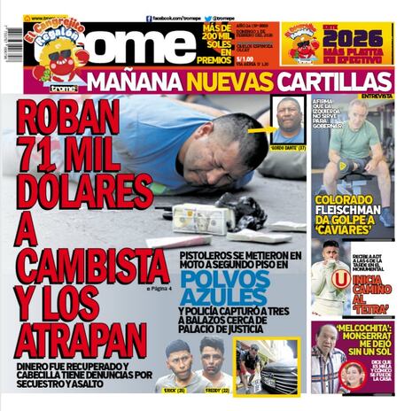 ROBAN 71 MIL DÓLARES A CAMBISTA Y LOS ATRAPAN