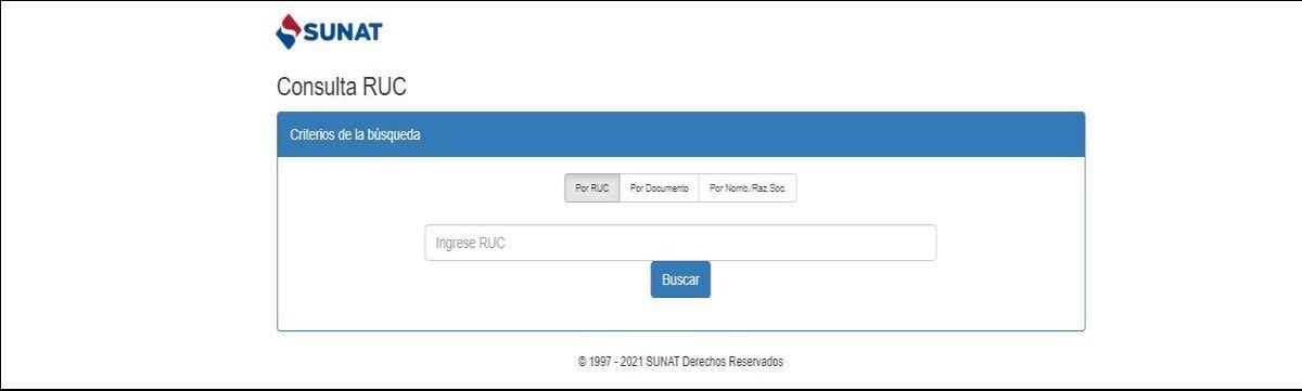 En la plataforma en línea e-Consulta RUC de la Sunat podrás saber el estado de tu número de RUC (Imagen: Sunat)