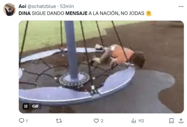 Usuarios crean divertidos memes por el extenso discurso de Dina Boluarte.