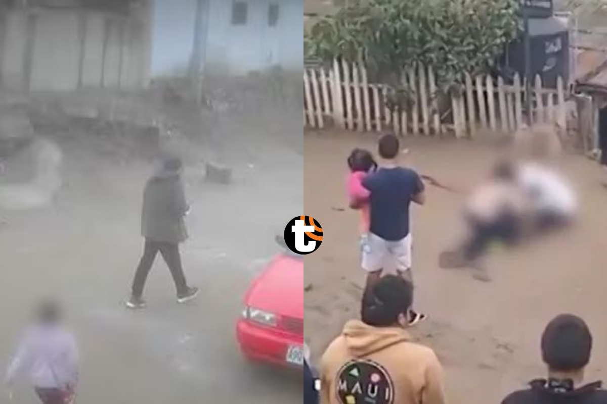 Cámaras de seguridad de la zona captaron el terrible crimen. Fotos: Captura América TV.