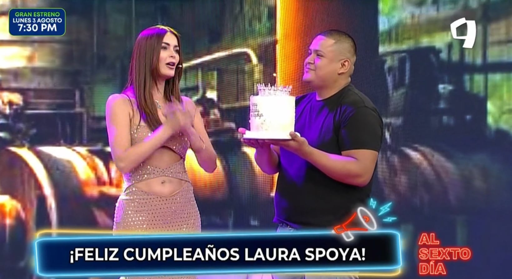 Laura Spoya celebró su cumpleaños en el último programa de 'Al Sexto Día'.