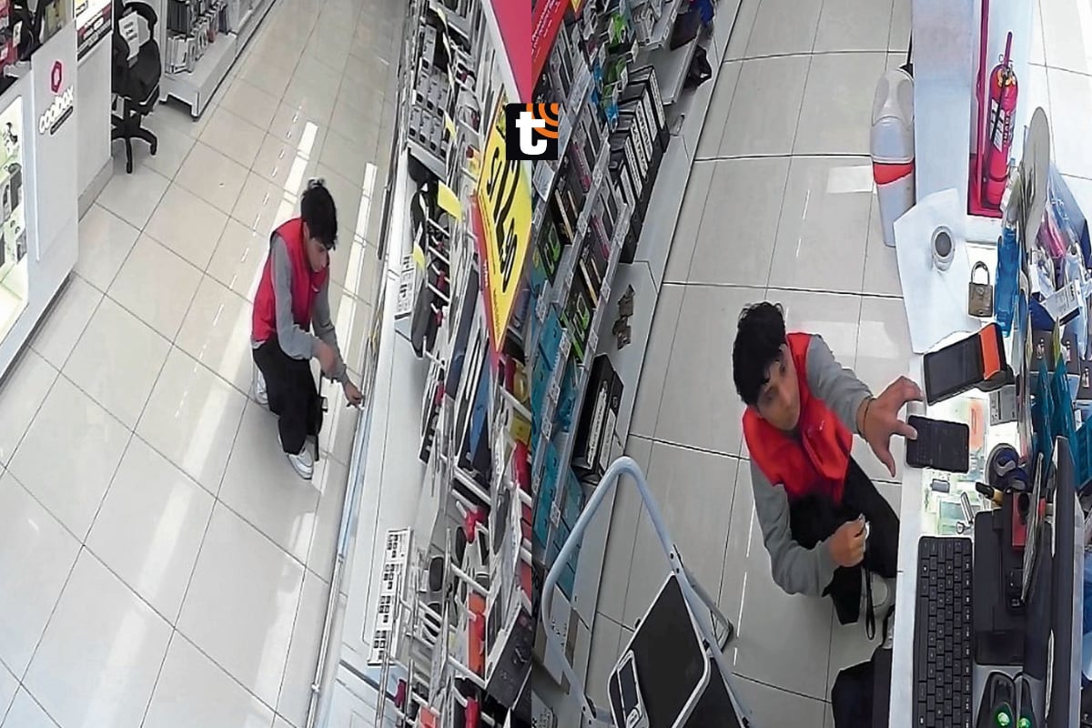Imágenes que registran el asalto.