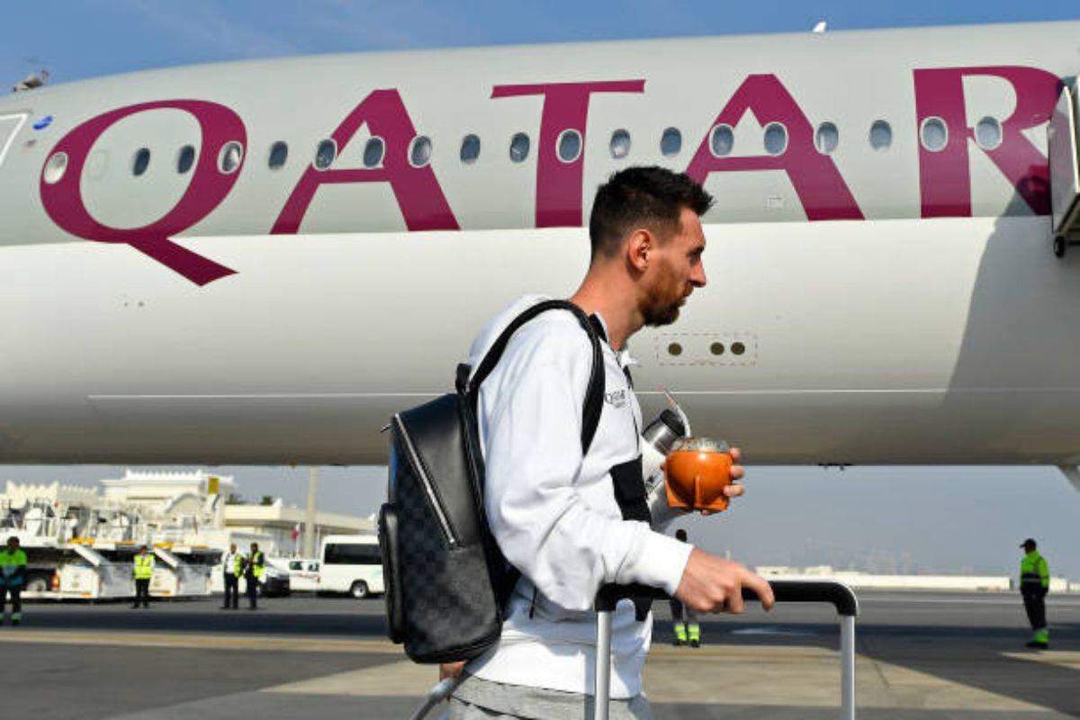 Lionel Messi llegó en vuelo de lujo a Arabi Saudita (Foto: Getty Images)