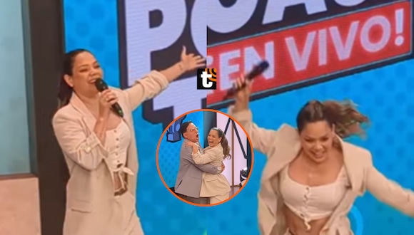 TROME - Andrea San Martín casi sufre fuerte caída EN VIVO, pero Ricardo Rondón la salvó por poquito: Mira qué pasó