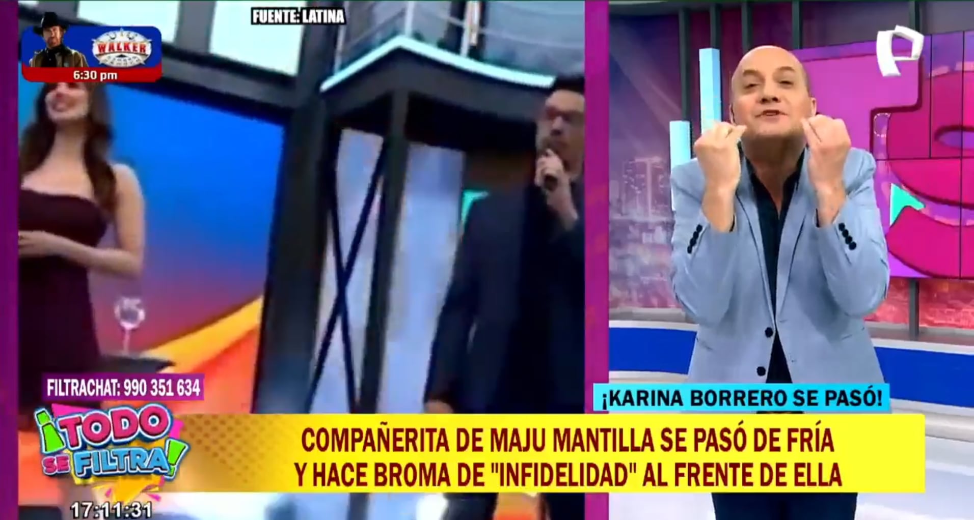 Conductor critica a periodista Karina Borrero por desatinado comentario. (Foto: Todo se filtra)