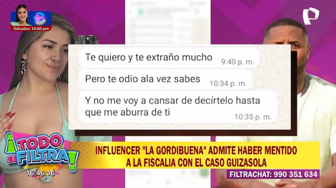 Roberto Guizasola comparte los constantes mensajes que le envía la 'Gordibuena'.