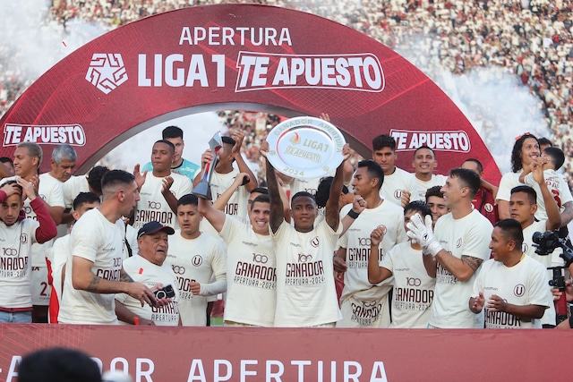 Celebración de Universitario como ganador del Torneo Apertura (Fotos: Jesús Saucedo)
