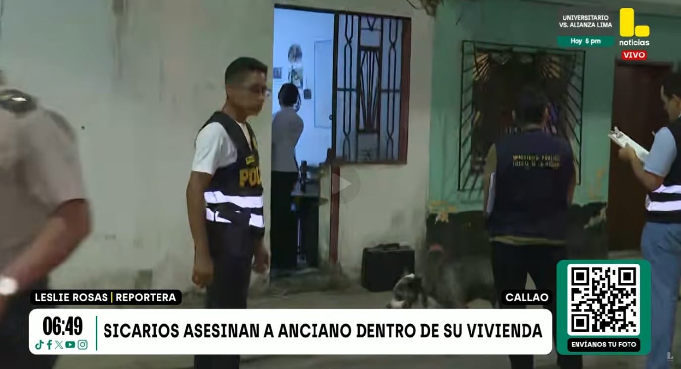 Anciano de 73 años es asesinado por sicarios disfrazados de delivery dentro de su casa en el Callao.