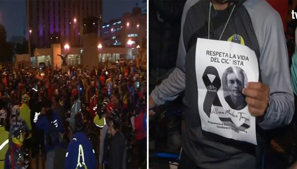 Cercado de Lima: Protestan por los ciclistas fallecidos en la Panamericana Sur
