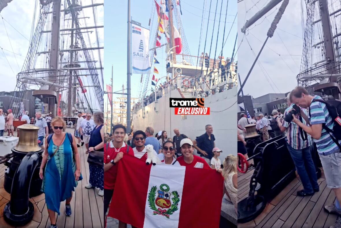 Gran buque escuela a vela de la Marina de Guerra sigue su viaje y llegó a Alemania. Muestra a visitantes nuestras tradiciones, gastronomía, oferta exportable y destinos. (Isabel Medina / Trome)