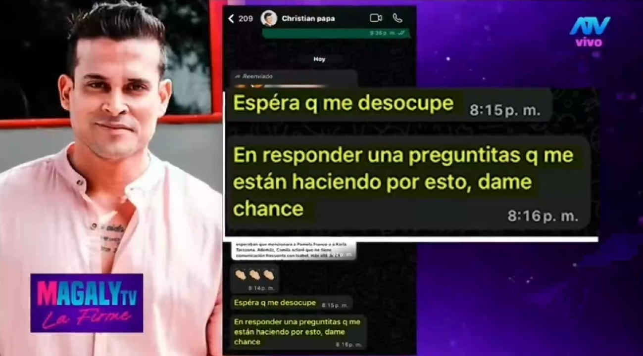 Christian Domínguez envió mensajes a su hija enterado de sus declaraciones en sus 'lives'.