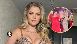 Brunella y su suegra, la mamá de Acuña, suben al escenario y bailan juntas con el Grupo 5