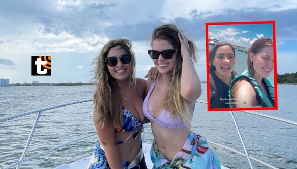 Ethel Pozo de vacaciones con Brunella Horna