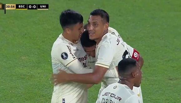 Edison Flores pone el 1-0 de Universitario vs Barcelona SC. (Video: ESPN)