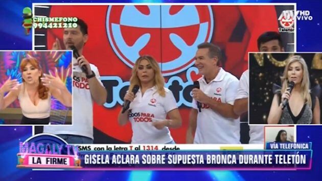 Gisela Valcárcel negó problemas con Tula Rodríguez durante realización de la Teletón. (Imagen: ATV)