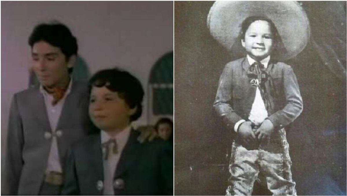 Dos imágenes durante su incursión como actor. Tenía solo 6 años (Foto: El Heraldo de México)