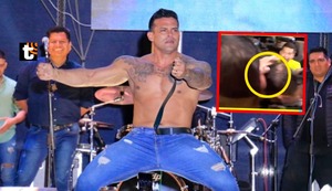 Christian Domínguez fue agredido tras su ‘baile del gusano’ en concierto: Así reaccionó | VIDEO