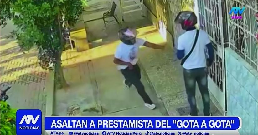 Presunto prestamista esperaba a su 'víctima' cuando fue interceptado. Foto: ATV