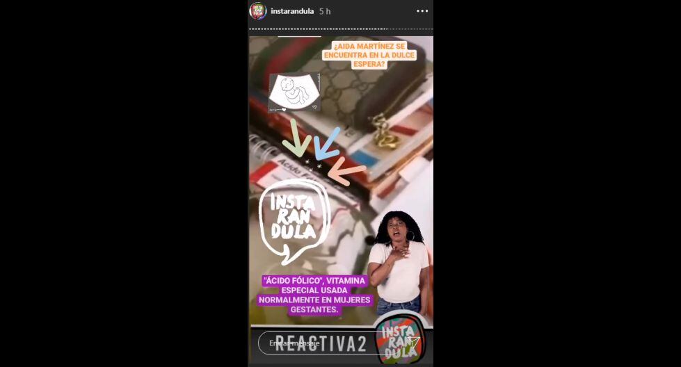 Historia de Aída Martínez mostró un detalle que hizo surgir los rumores de un posible embarazo | Foto: Instarándula | TROME