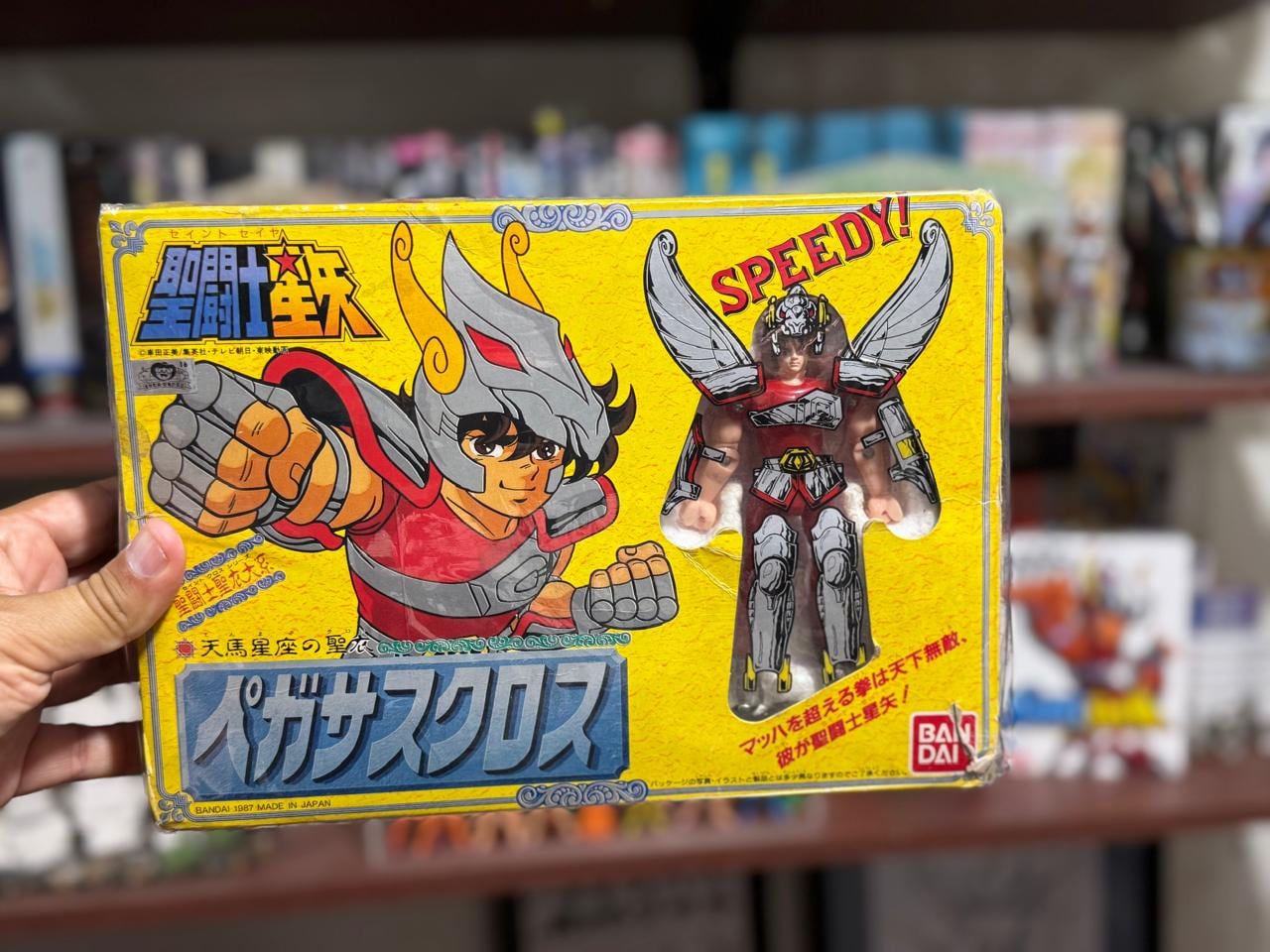 Primera figura ‘Saint Cloth Series’ de Seiya de Pegaso, que forma parte de la colección de Jorge Vásquez (Jorge de Pegaso).