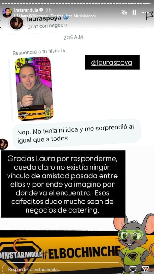 La respuesta de Laura Spoya