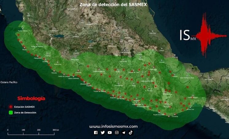 Por ahora, la zona cubierta por el sistema de alerta aún no cubre todo el territorio mexicano (Foto: InfoSismosMX)