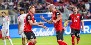 Austria sumó sus tres primeros puntos en el Mundial 2026. (Photo by GEORG HOCHMUTH / APA / AFP) / Austria OUT / SOUTH TYROL OUT