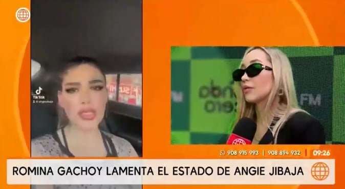 Romina Gachoy promete apoyar a Angie Jibaja.