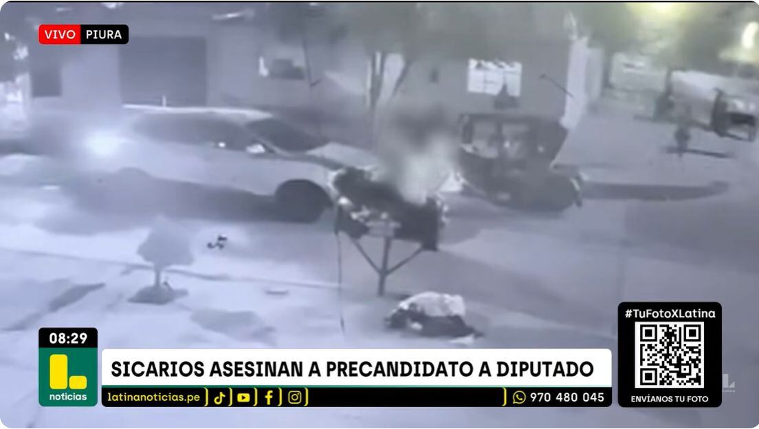 Cámaras de seguridad captaron el asesinato del precandidato a diputado. Foto: Latina