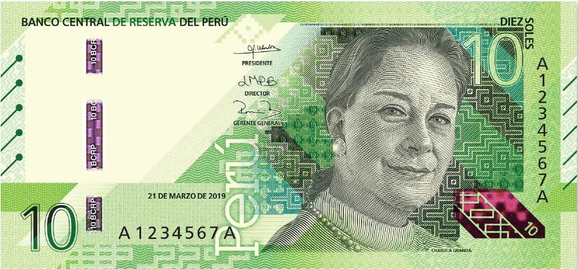 El billete con la imagen de Chabuca Granda forma parte de la nueva familia de billetes que ha sido diseñado por De La Rue International Limited. (Foto: BCR)