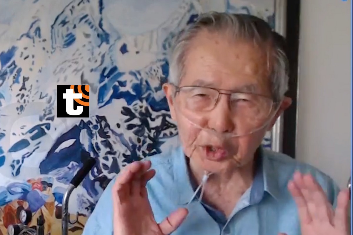 Alberto Fujimori reapareció en una audiencia virtual conectado a un balón de oxigeno.