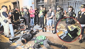 Delincuentes que robaron 16 mil dólares a cambista en el Centro de Lima tenían graves antecedentes por drogas y armas