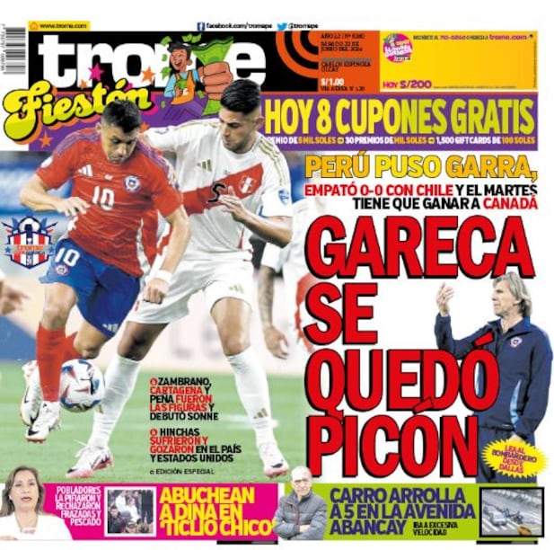 Portada impresa de Trome del sábado 22 de junio de 2024