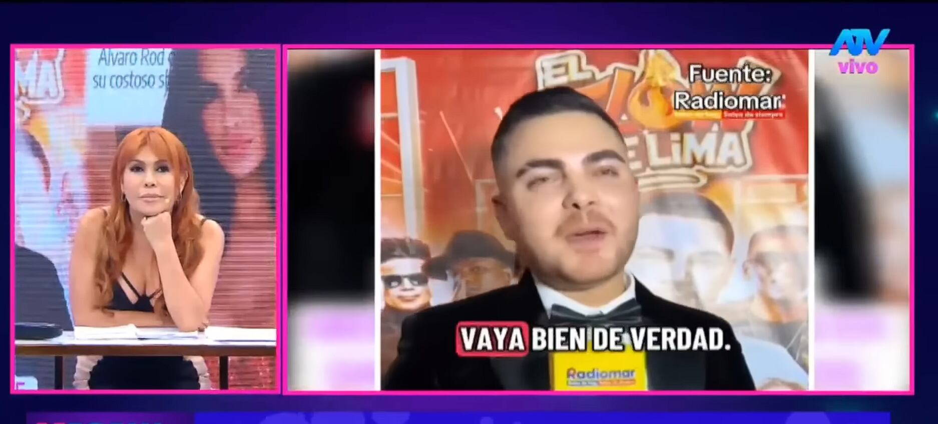 Conductora critica duramente a Álvaro Rod por ser 'tacaño' con Samantha. (Fuente: ATV)