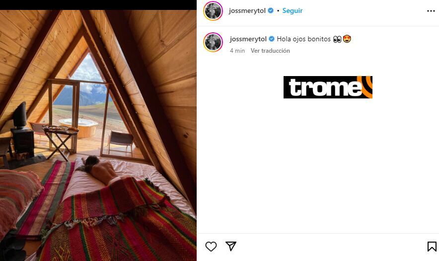 La picante publicación de Jossmery Toledo.