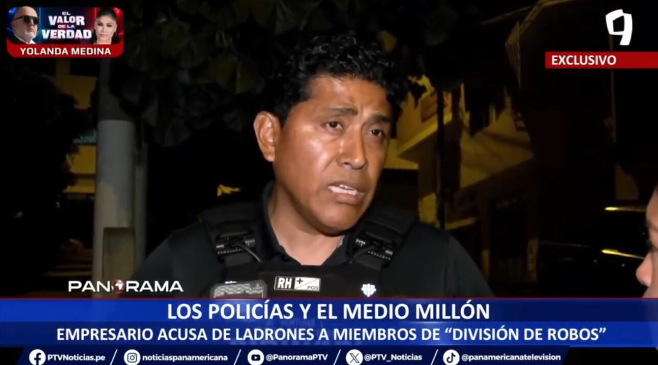 El coronel PNP Juan Carlos Montúfar desmiente la acusación del empresario y niega existencia de medio millón de soles.