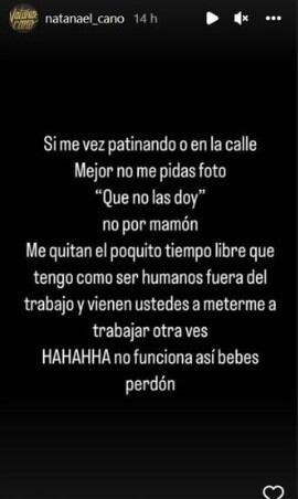 Así reaccionó Natanael Cano ante los pedidos de fotos de sus fanáticos. (Foto: Natanael Cano/ Instagram)