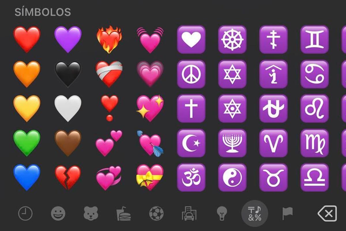 Los corazones de varios colores se encuentran en la sección de símbolos en WhatsApp. (Foto: GEC - Rommel Yupanqui)