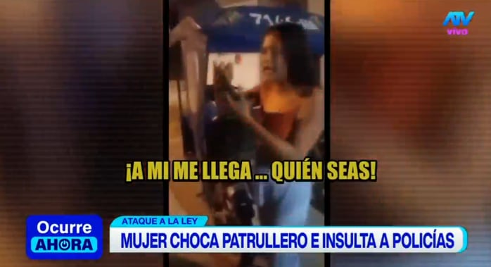 Mujer intenta amedrentar a la policía luego de cometer falta en Iquitos en aparente estado de ebriedad.
