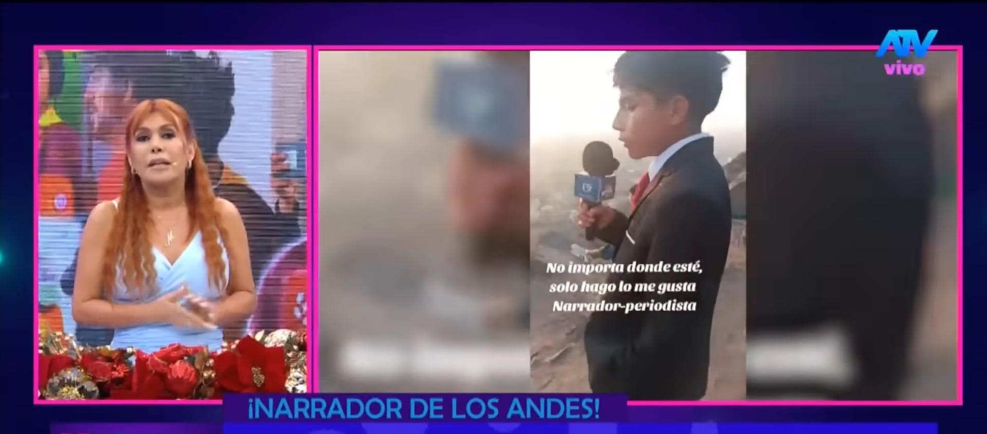 Conductora elogia la historia de 'Pol Deportes' (Fuente: ATV)