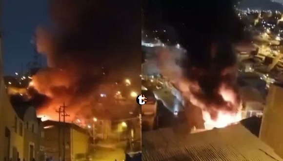 Un incendio consume un almacén de productos químicos en el distrito de San Martín de Porres. Foto y video: Canal N