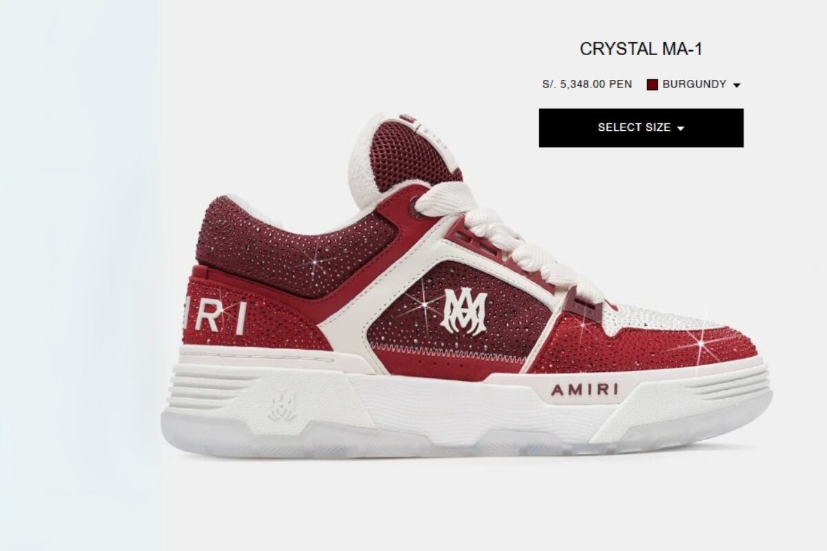 Las Crystal MA-1 de Amiri valen más de 5 mil soles.