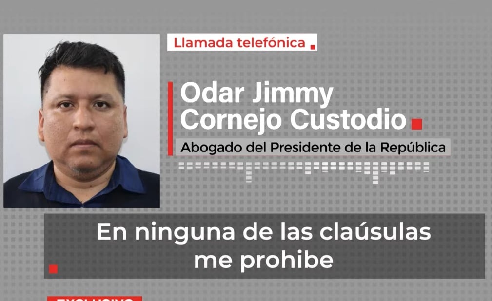 Odar Cornejo afirma que no hubo nada irregular en su contratación como asesor legal de Palacio de Gobierno. (Cuarto Poder)